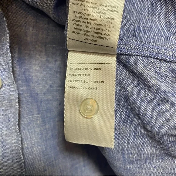 UNTUCKit Linen Valente Short Sleeve Shirt Size L - Picture 8 of 13